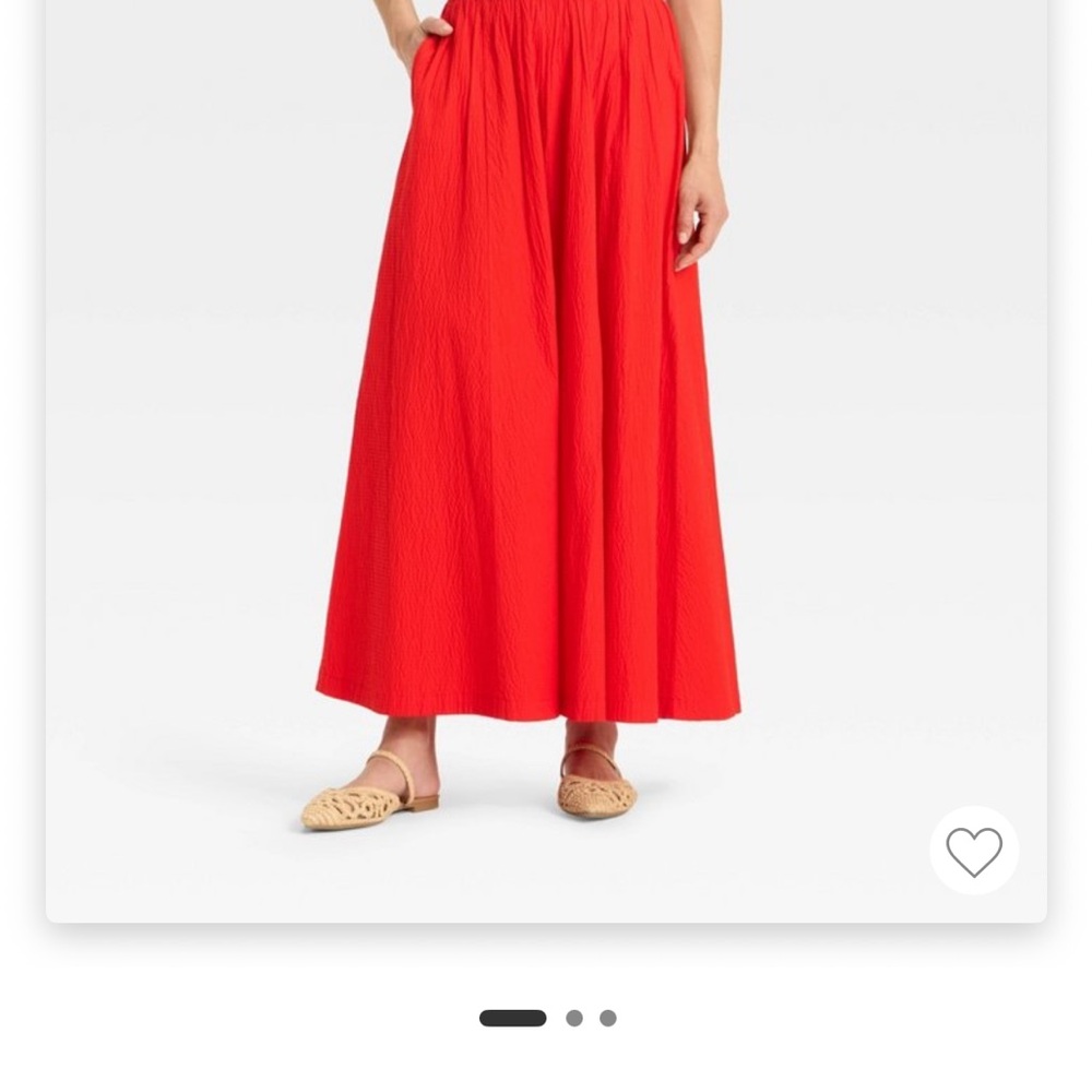 A New Day Red Maxi A-Line Skirt